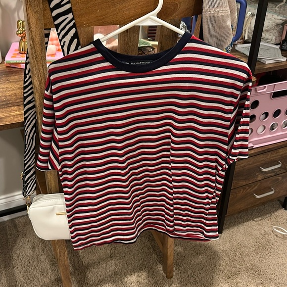 Brandy Melville Tops - BRANDY MELVILLE • Striped Tee Cotton OS